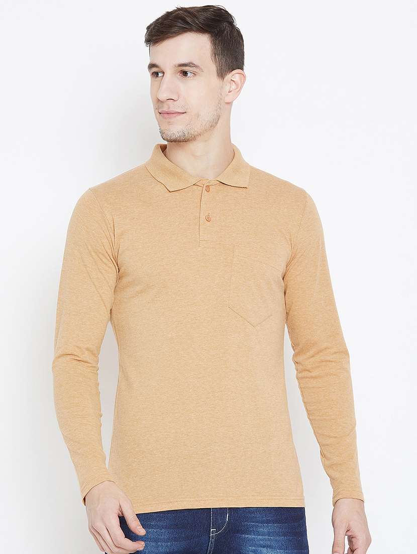 solid brown pocket t-shirt