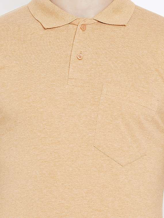 solid brown pocket t-shirt - 15836115 - Standard Image - 4