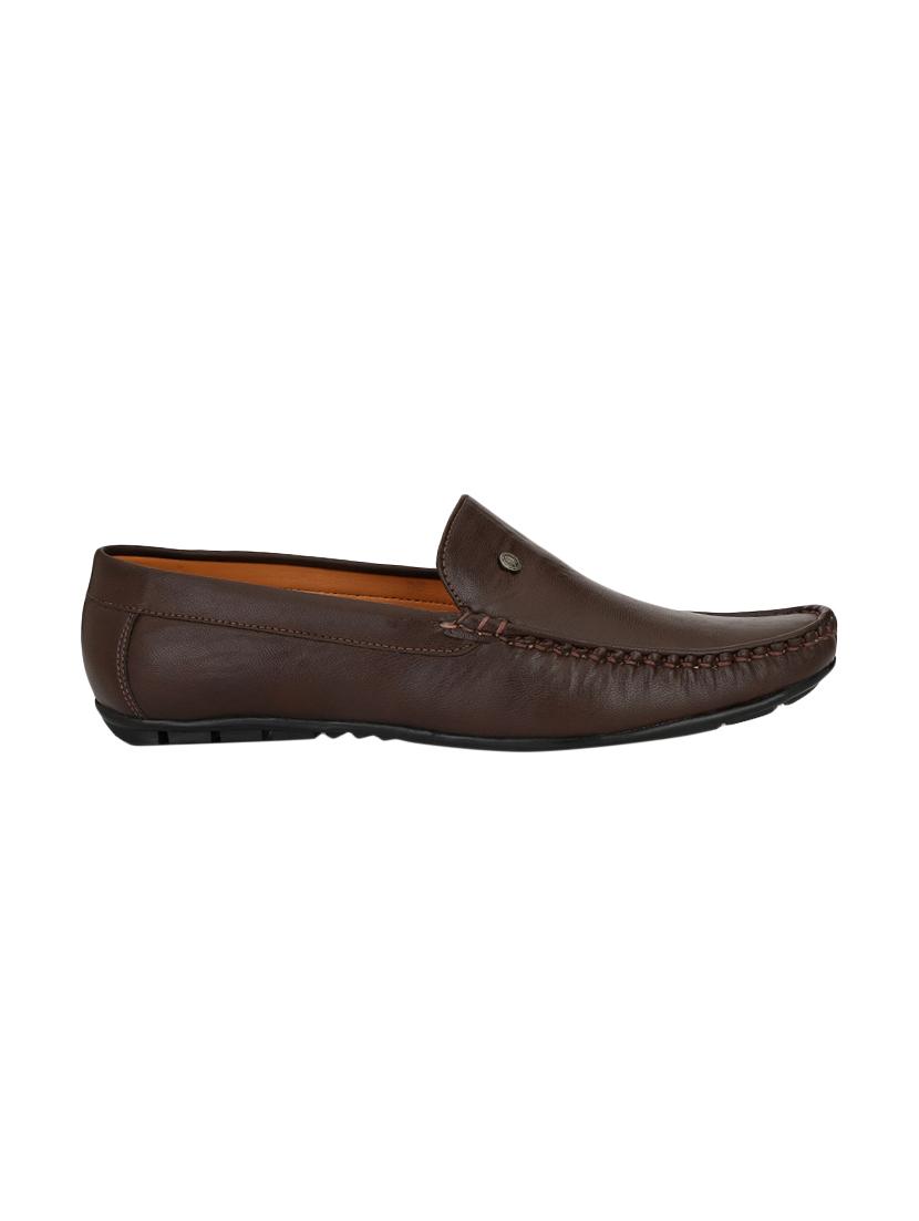 brown synthetic slip on loafers - 15839036 -  Standard Image - 1