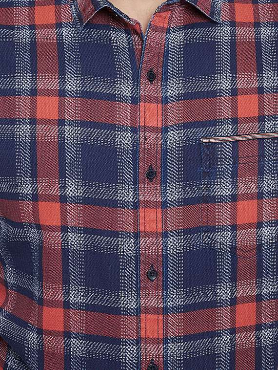 blue checkered casual shirt - 15840848 -  Standard Image - 4