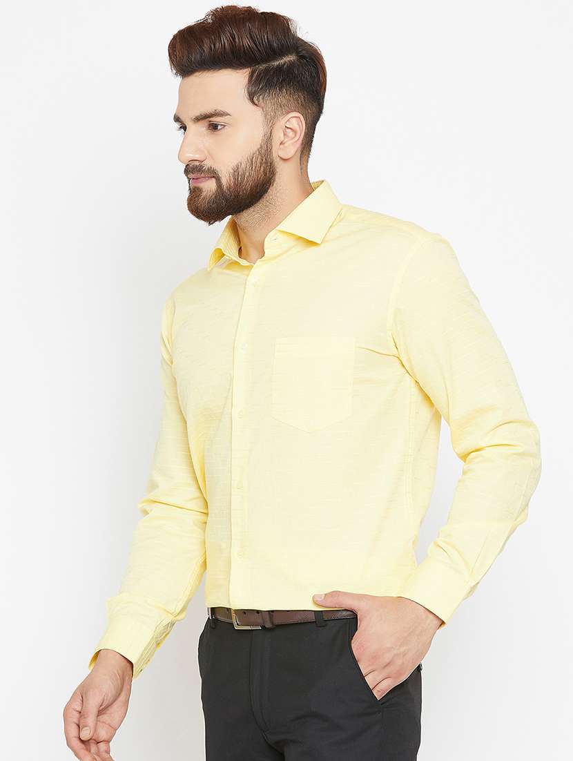 yellow striped formal shirt - 15840877 -  Standard Image - 1