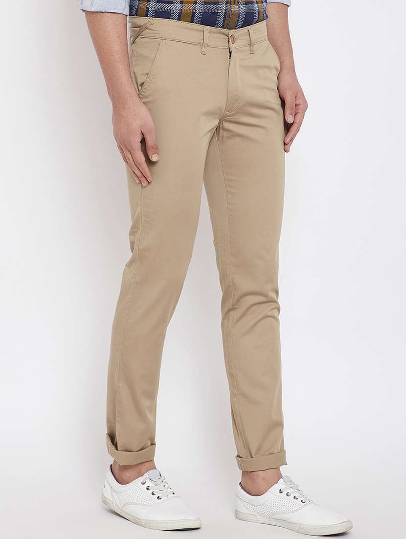 beige cotton chinos - 15840896 -  Standard Image - 1
