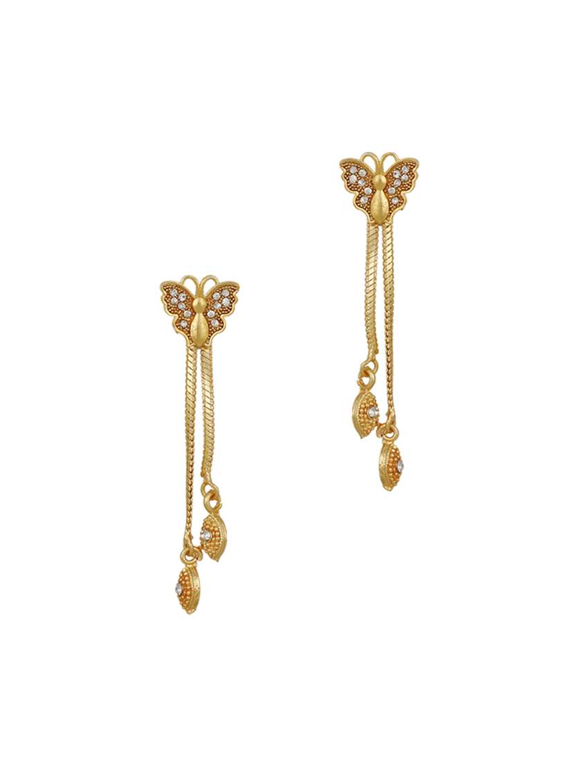 gold brass drop earring