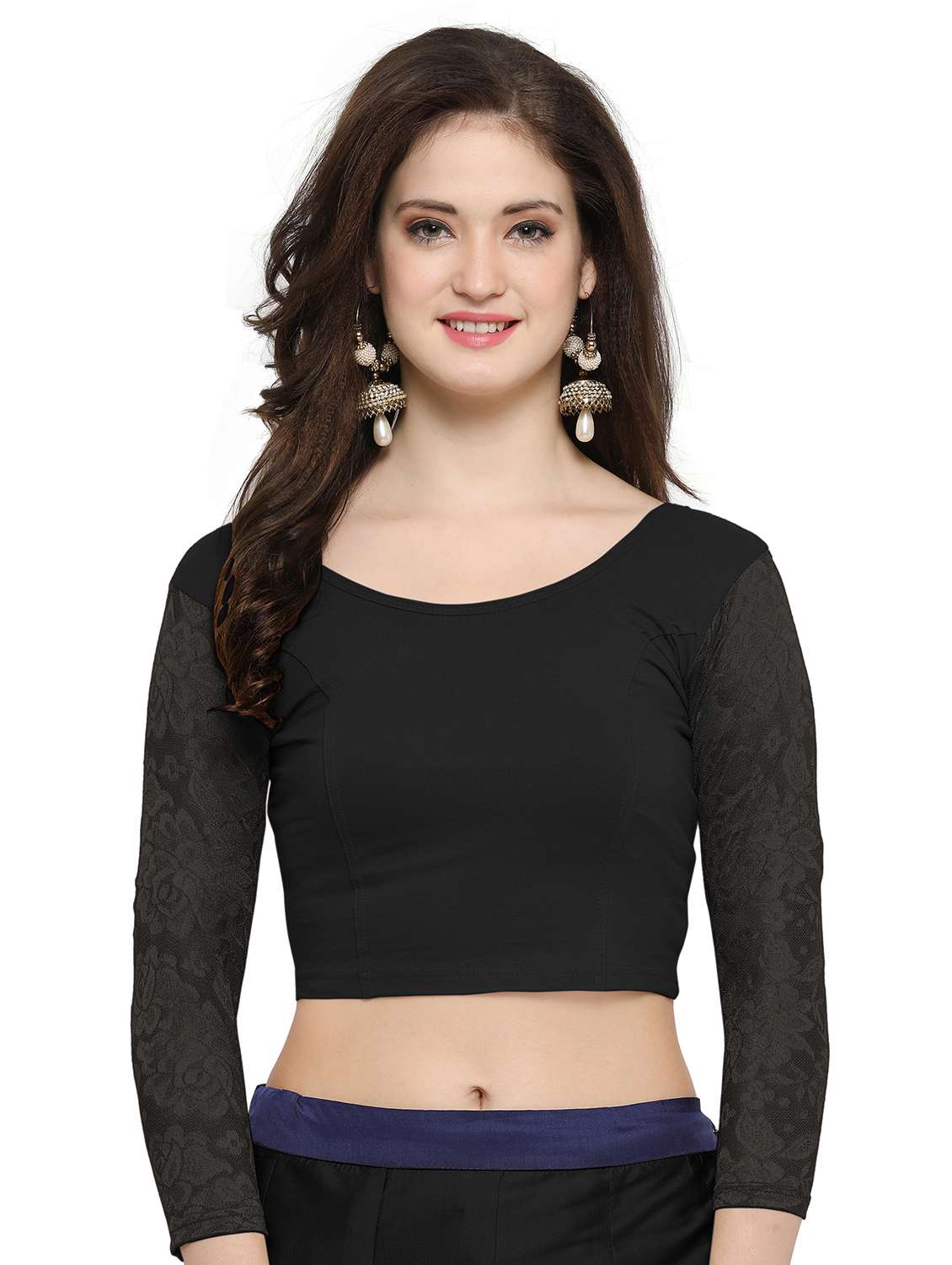 net solid blouse