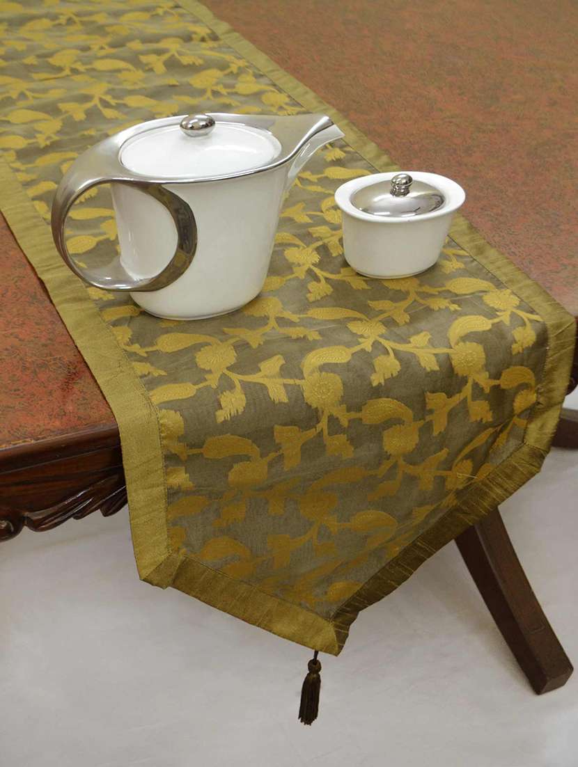 cutwork floral table runner