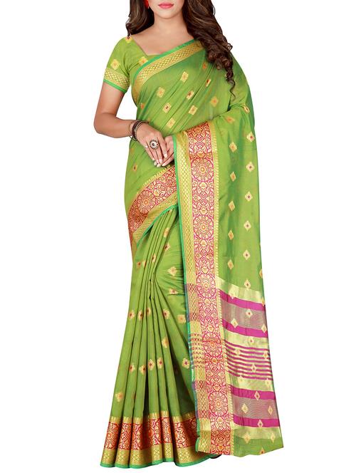 zari woven saree with blouse - 15849457 - Standard Image - 0