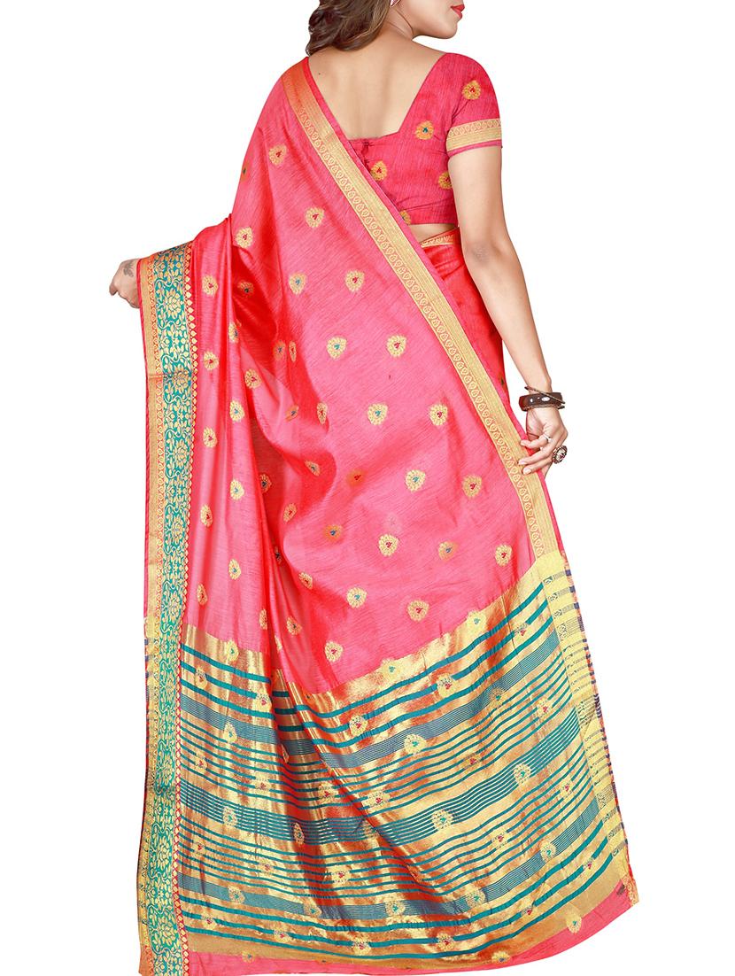 zari jacquard weave saree with blouse - 15849458 - Standard Image - 1