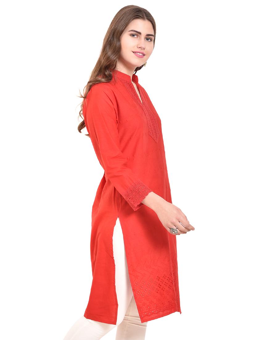 women's straight kurta - 15850360 -  Standard Image - 1