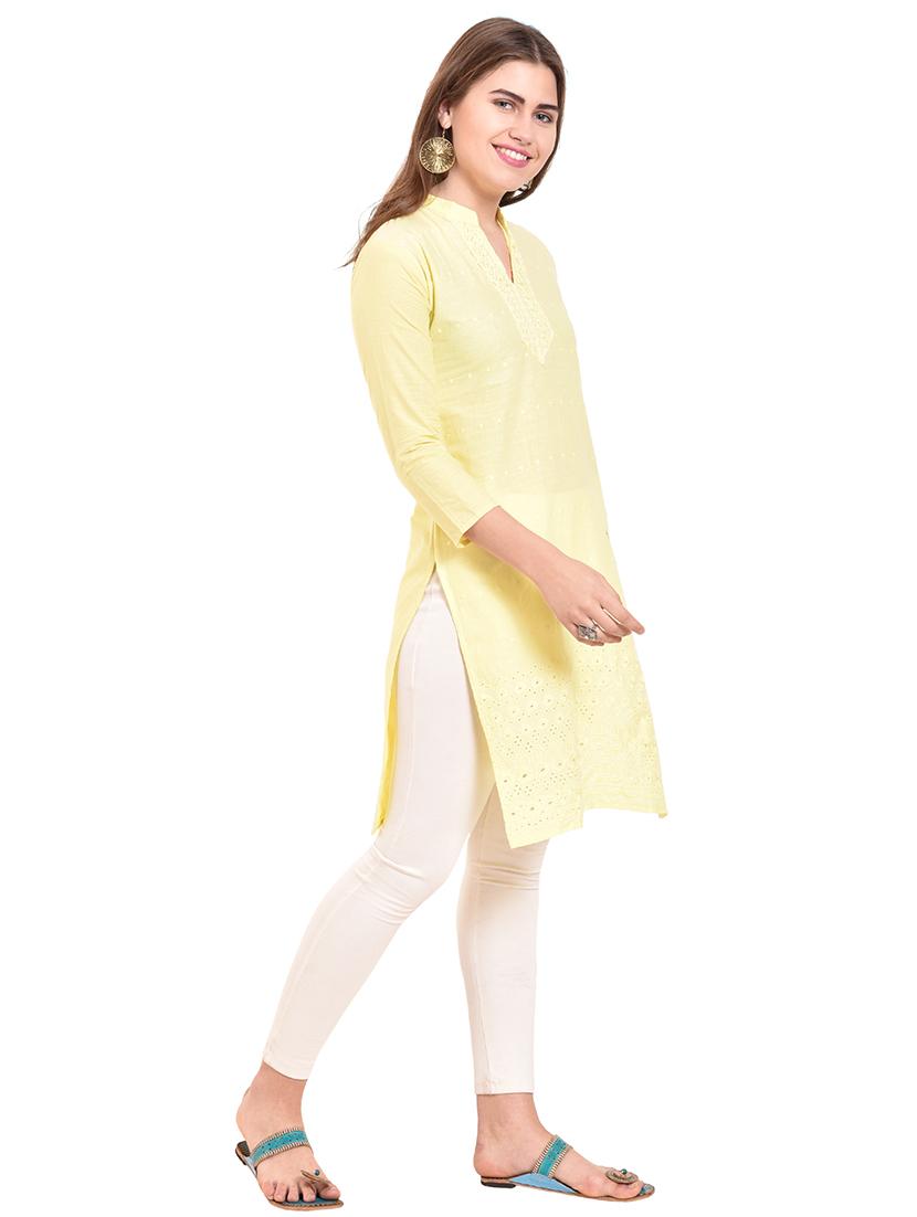 solid straight kurta - 15850362 -  Standard Image - 1