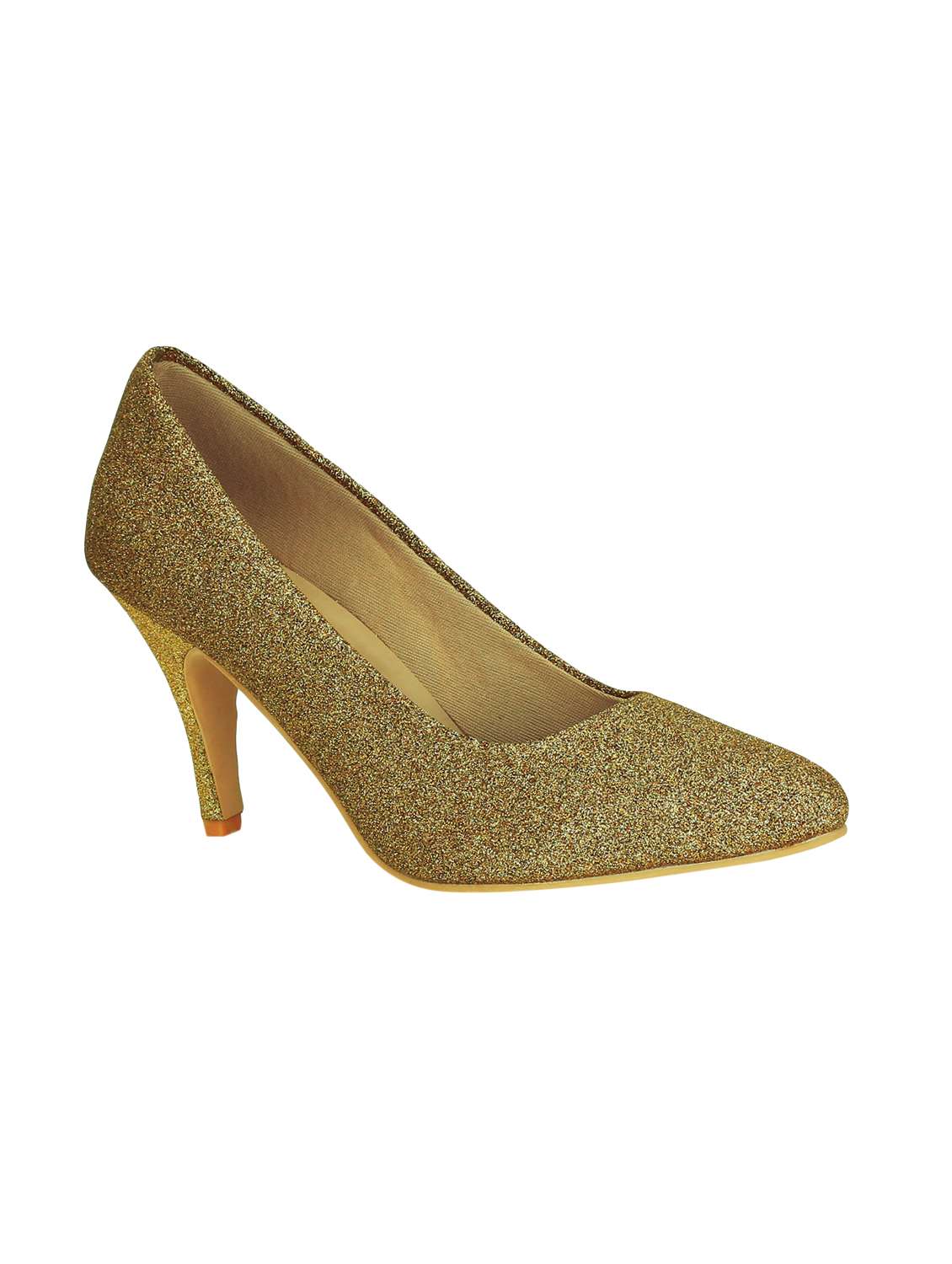 gold slip on pumps