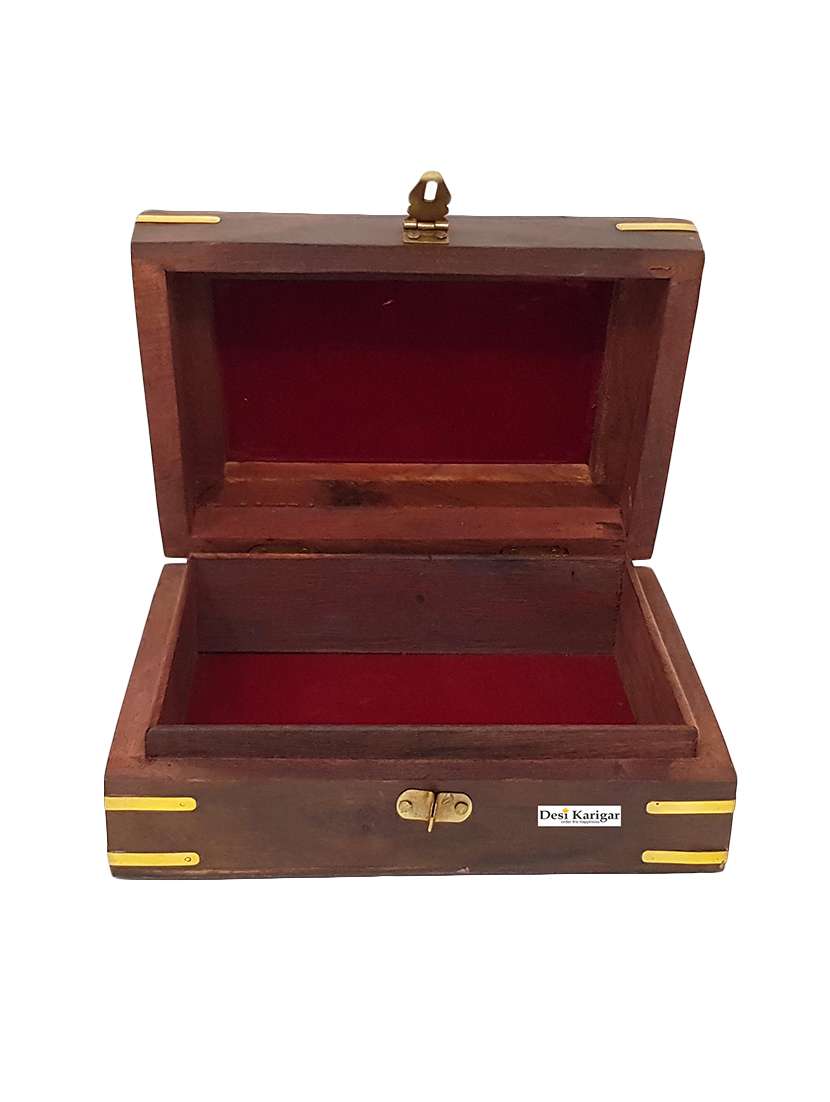 wooden handcrafted decorative jewellery storage box size(lxbxh-8x5x2.5) inch set of 3 - 15852019 -  Standard Image - 6