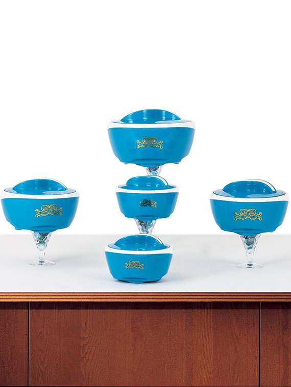 jayco insulated status collection casserole set of 5 pcs, blue