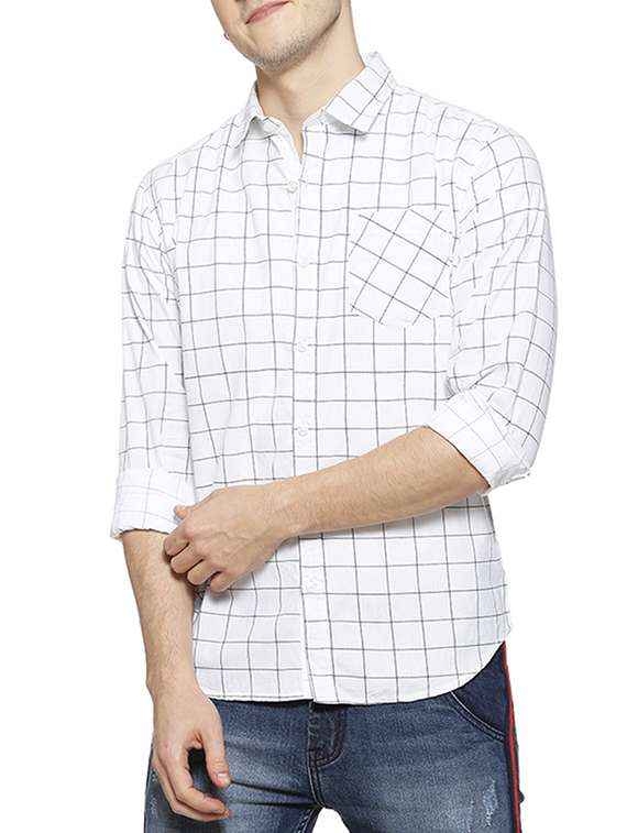mens checks casual shirt