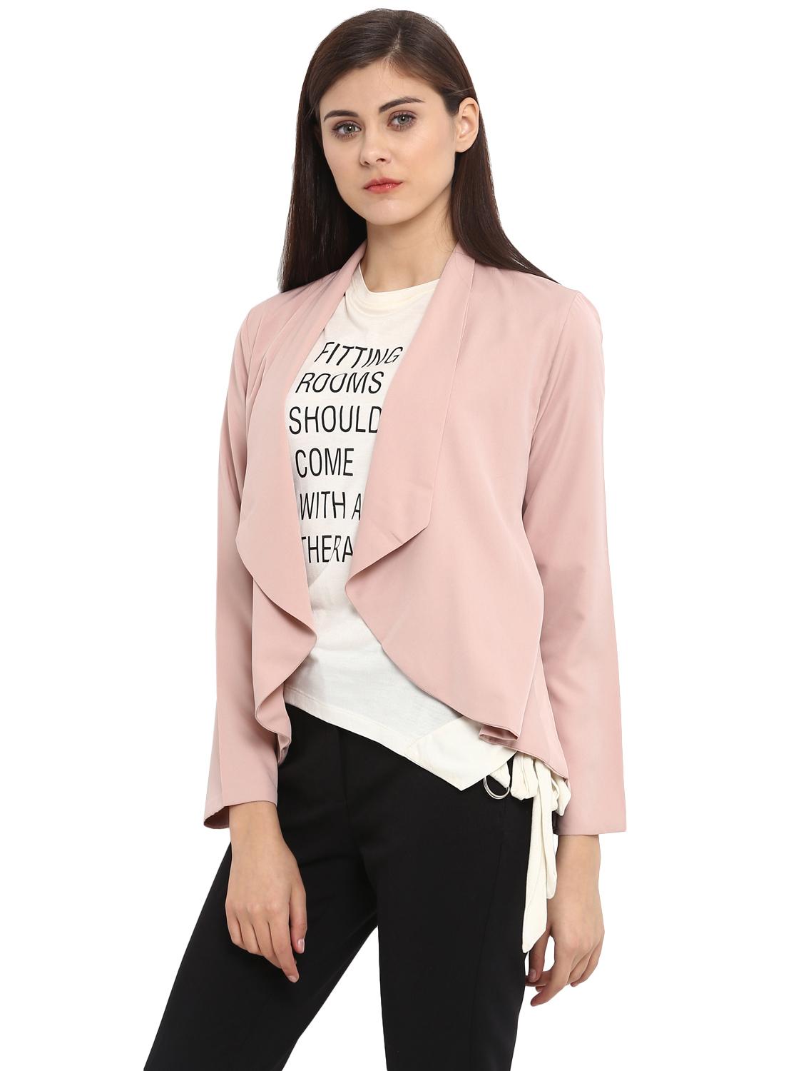 long sleeved solid shrug - 15856849 - Standard Image - 1
