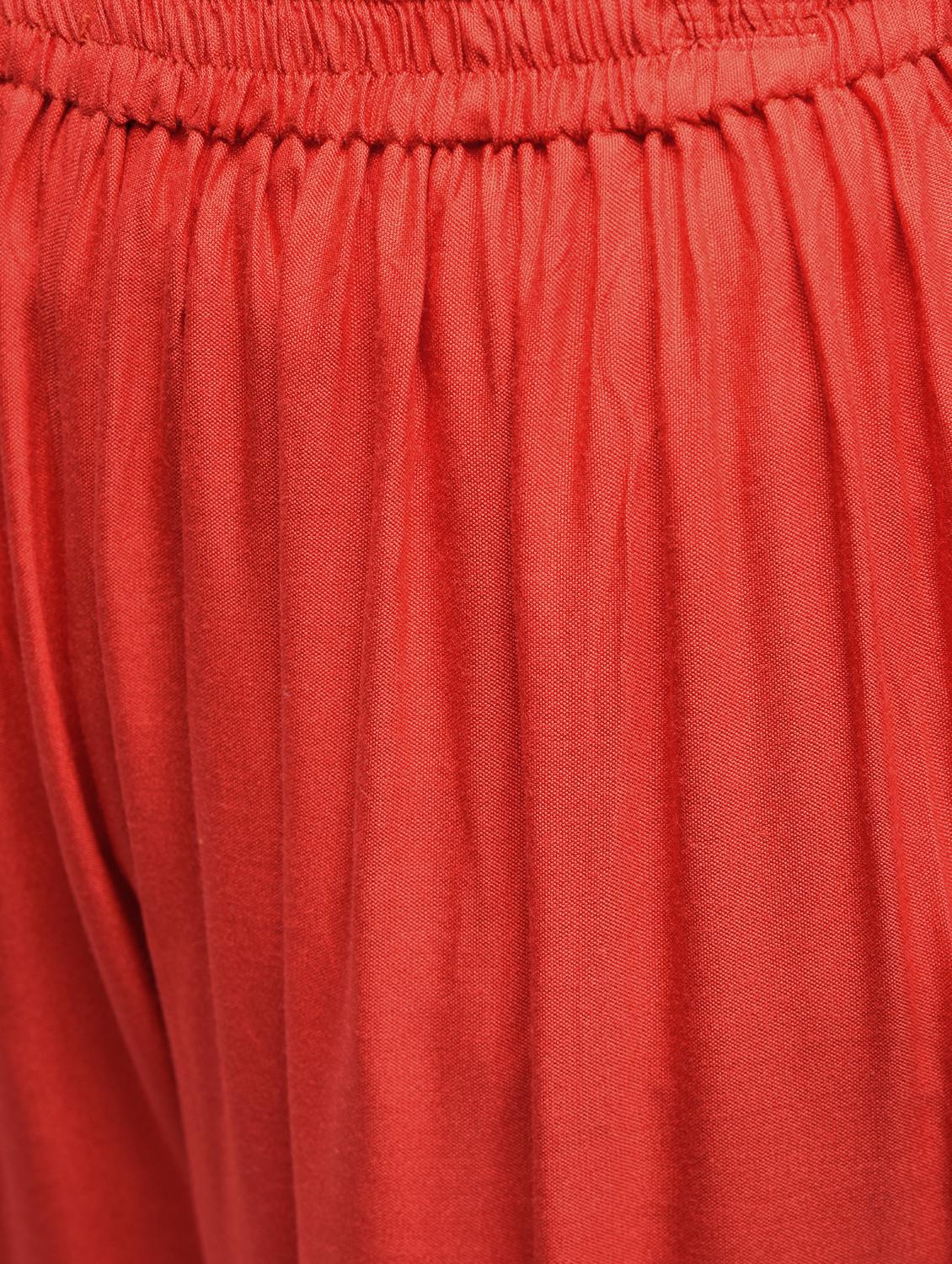 tomato red flared palazzo - 15857716 - Standard Image - 4