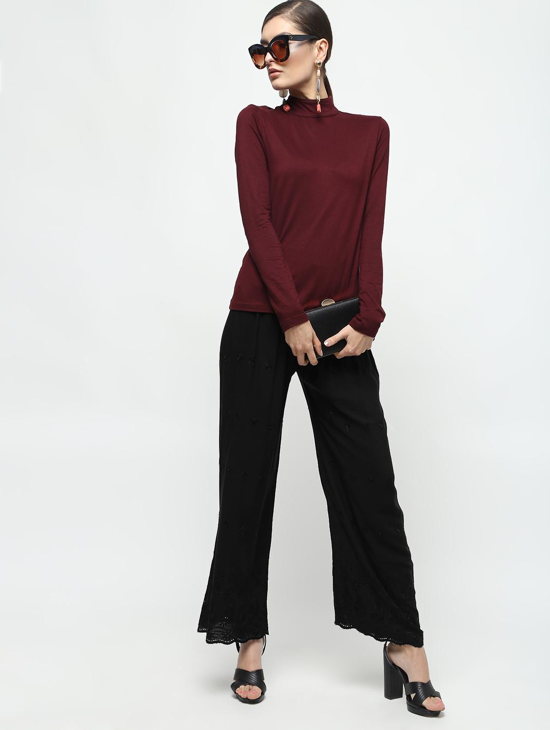drawstring waist high rise palazzo - 15857721 -  Standard Image - 1
