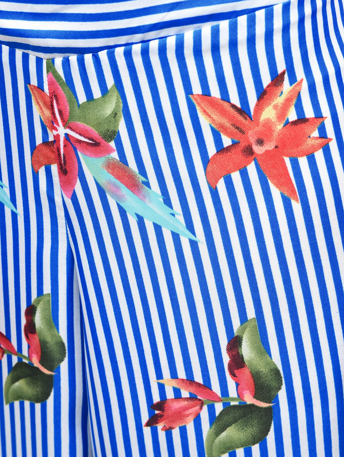 striped floral flared palazzo - 15857723 - Standard Image - 4