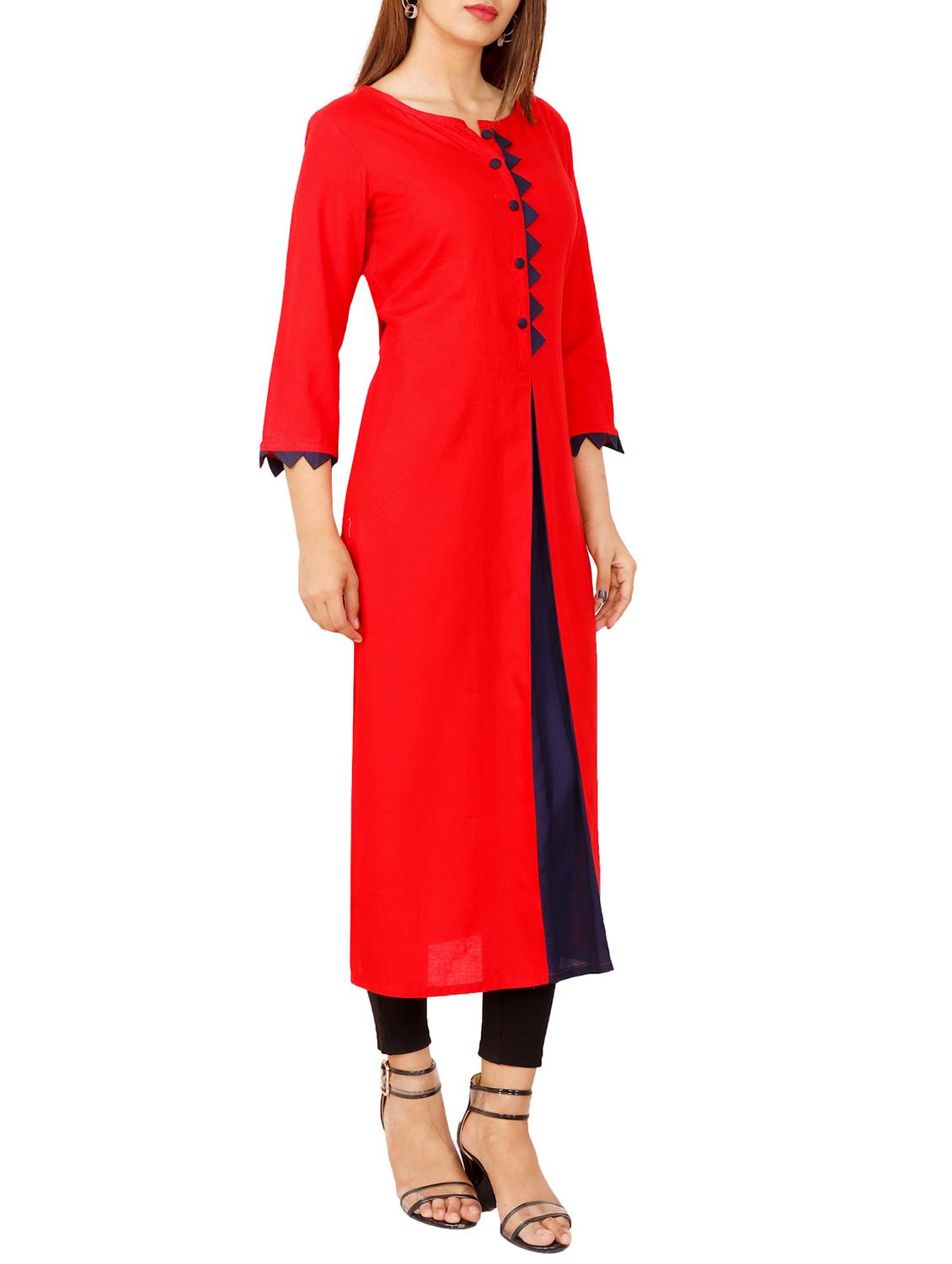 women's straight kurta - 15858122 - Standard Image - 1