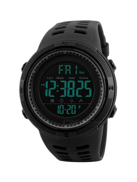 round dial digital watch 1251
