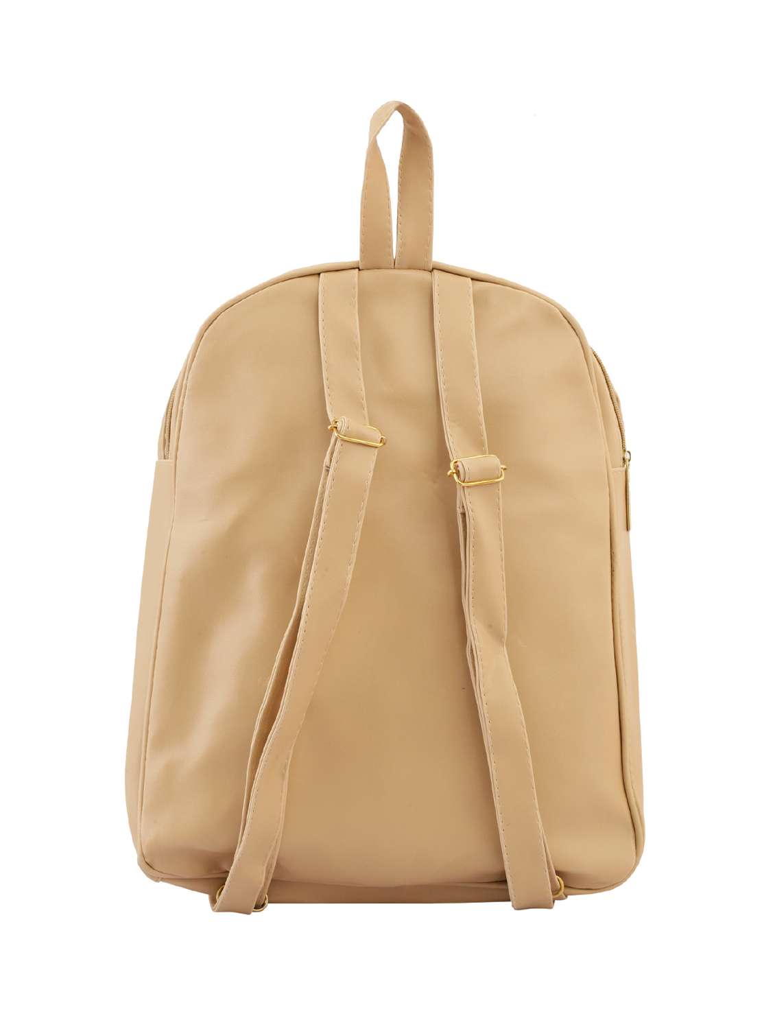 beige leatherette (pu) fashion backpack - 15859031 -  Standard Image - 1
