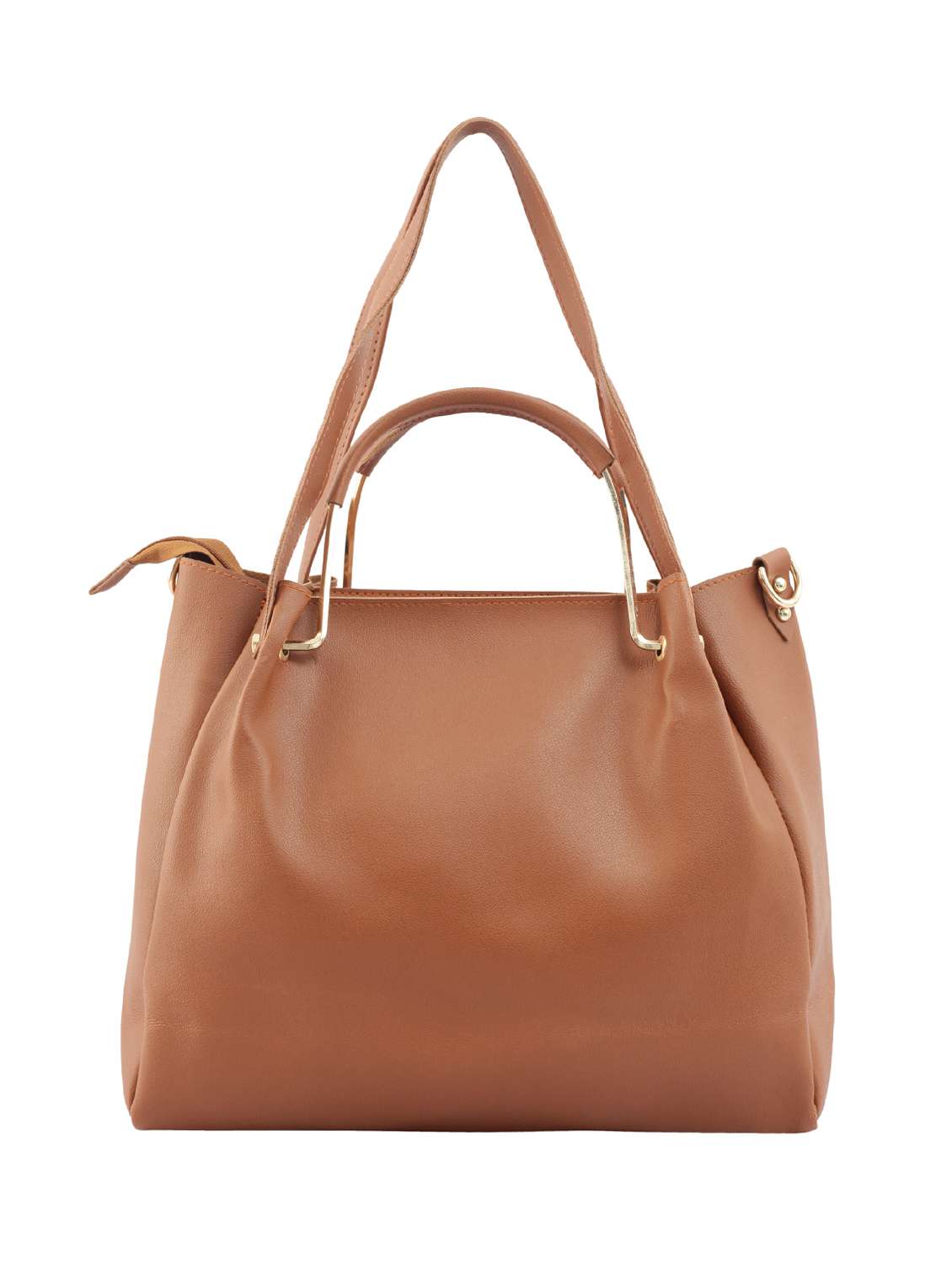 tan leatherette (pu) combo tote - 15859210 - Standard Image - 1