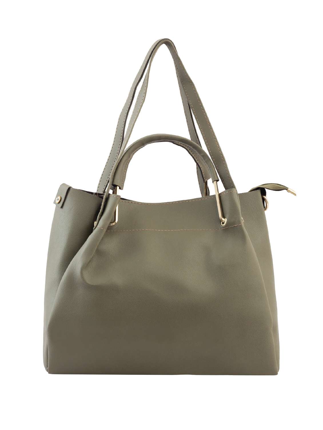 green leatherette (pu) combo tote - 15859214 - Standard Image - 1