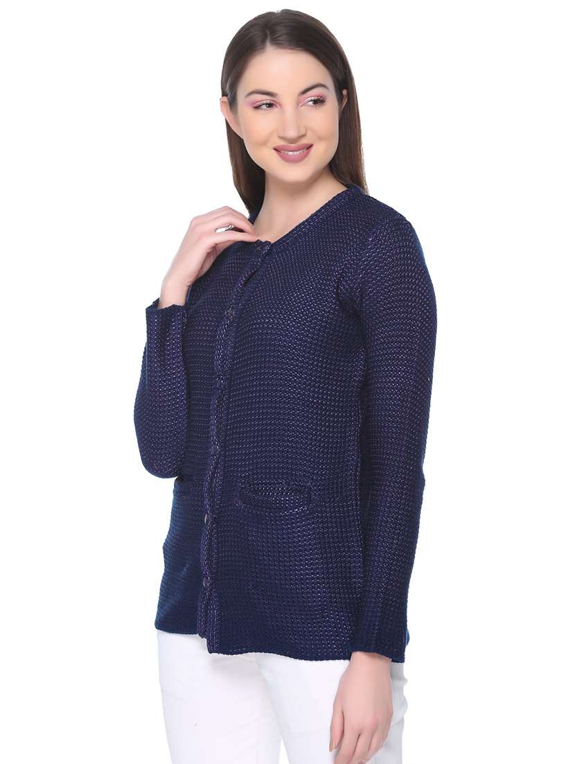 round neck pocket detail cardigan  - 15859896 -  Standard Image - 1