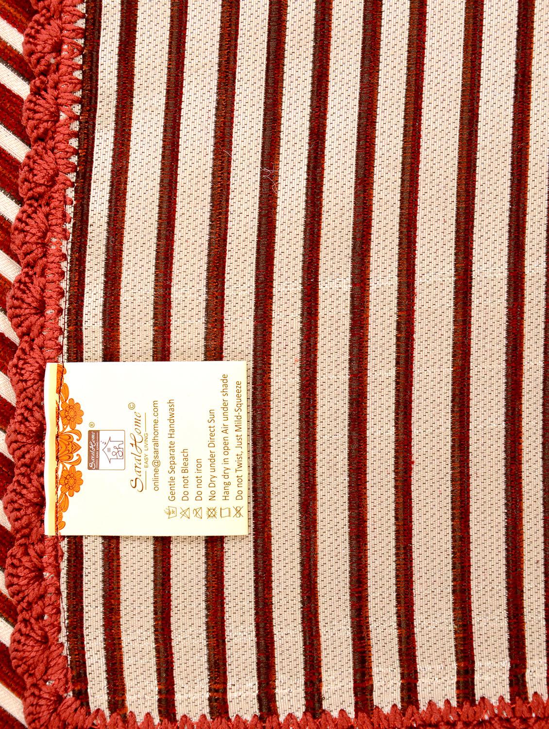 saral home soft decorative viscose chenille throw- 140x210 cm - 15862047 - Standard Image - 4