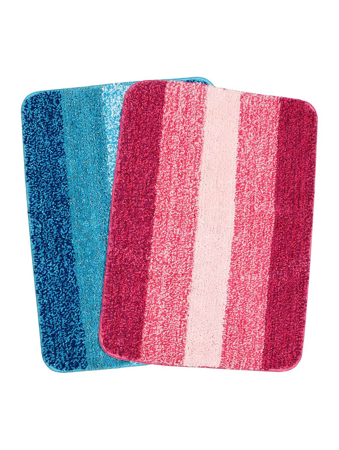 saral home soft microfiber bath mat (50x70cm) - pack of 2