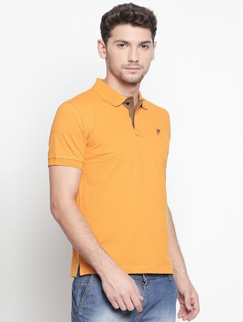 solid yellow polo t-shirt - 15863801 - Standard Image - 1
