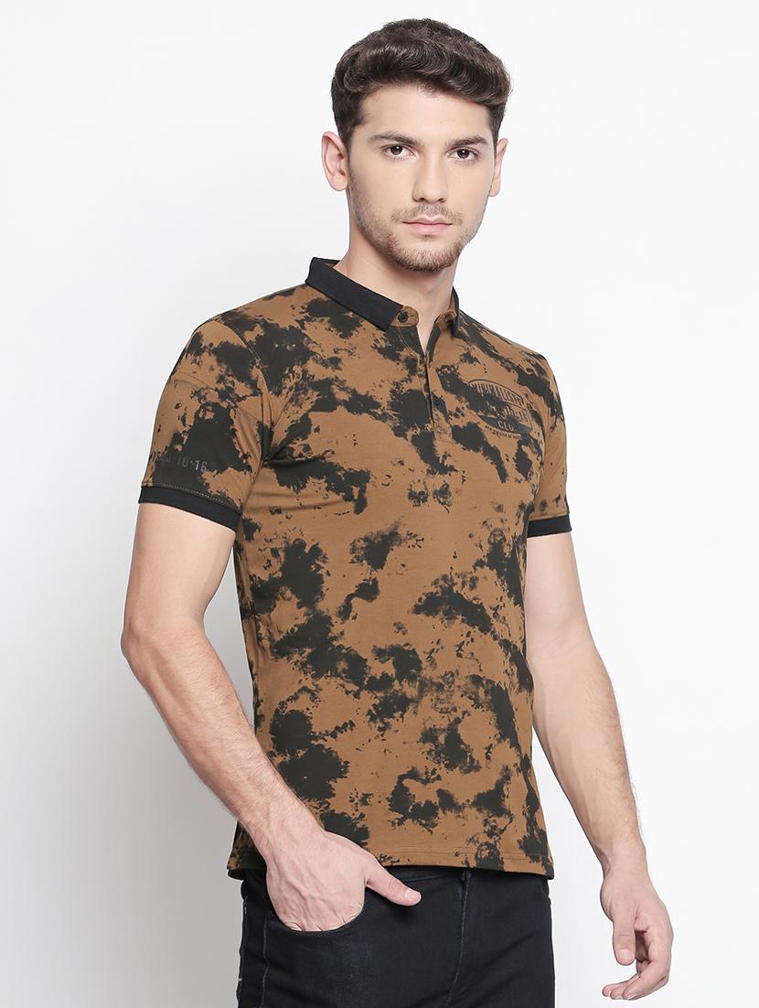 brown all over print t-shirt - 15863807 - Standard Image - 1
