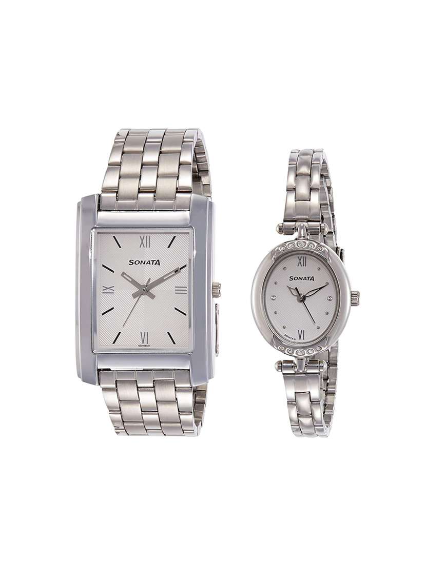 metal strap analog couple  watch (79538118sl01)