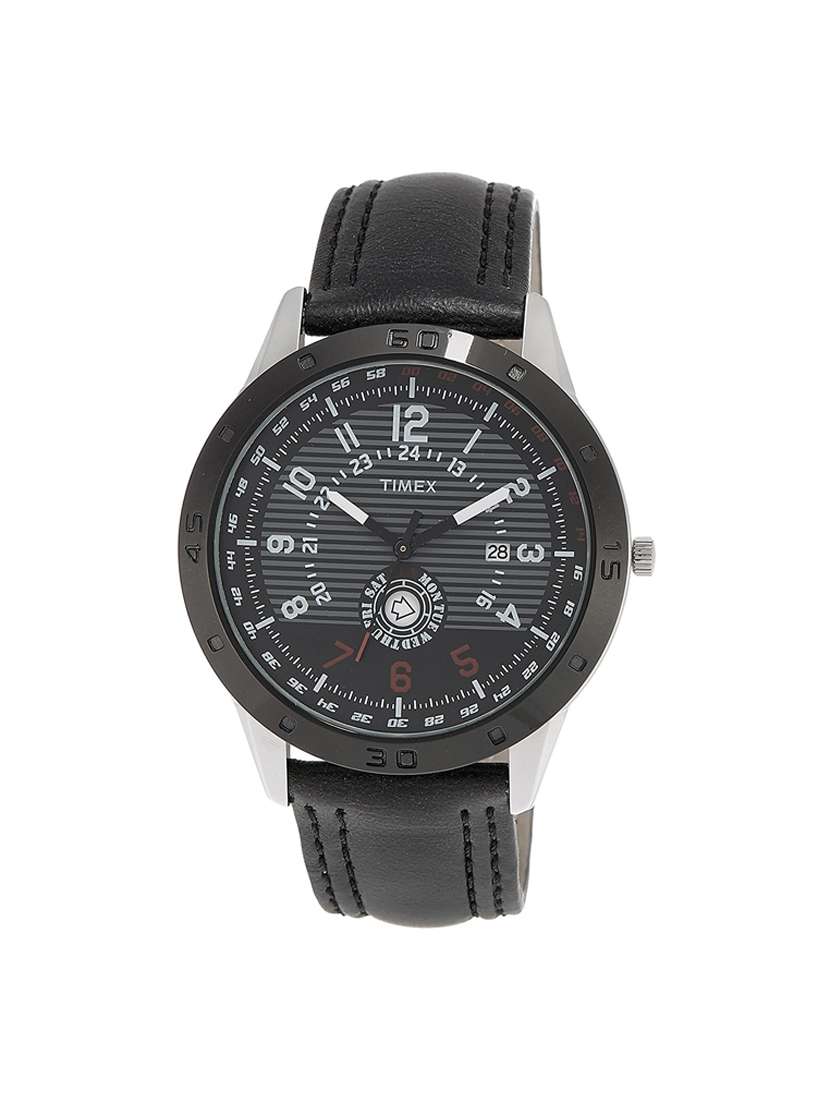 leather strap analog watch (ti000u90200)