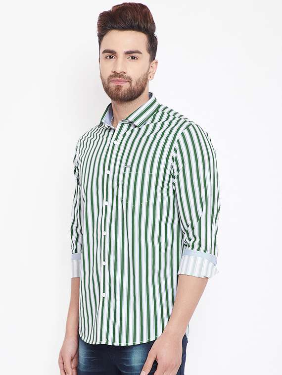 green striped casual shirt - 15870334 -  Standard Image - 1