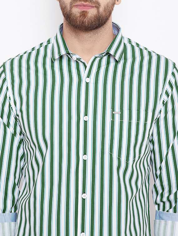 green striped casual shirt - 15870334 -  Standard Image - 4