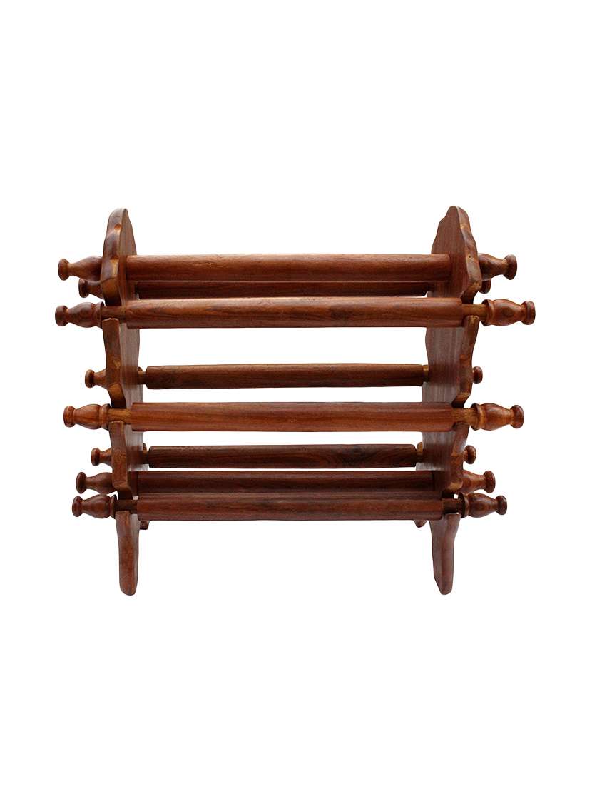 desi karigar sheesham wooden bangle stand (brown, 6 rod) - 15871468 - Standard Image - 1