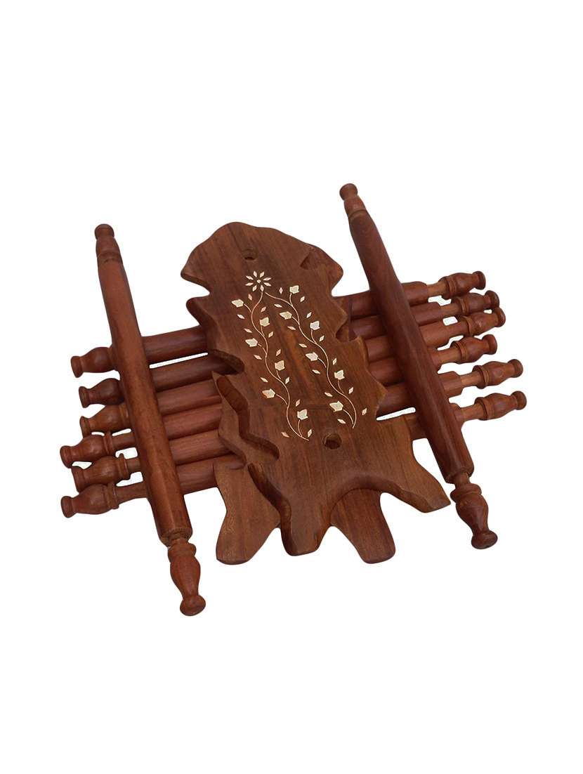 desi karigar sheesham wooden bangle stand (brown, 6 rod) - 15871468 - Standard Image - 4