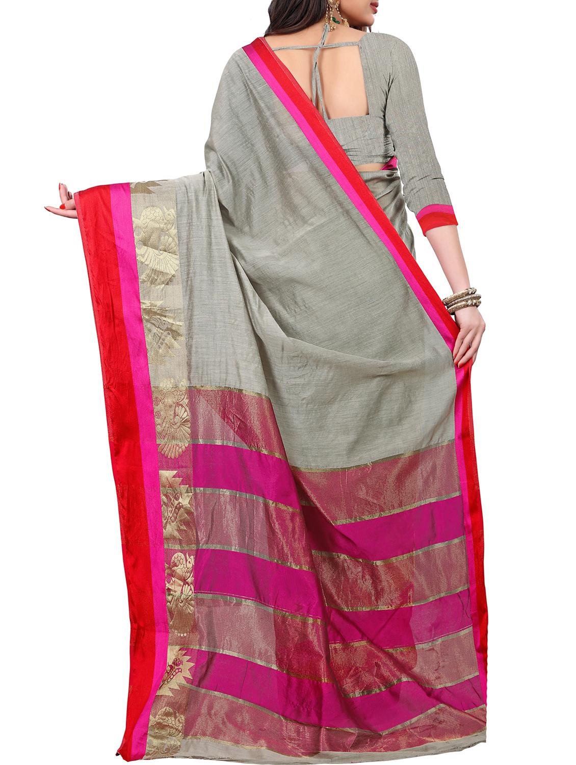 self design saree with blouse - 15871641 - Standard Image - 1