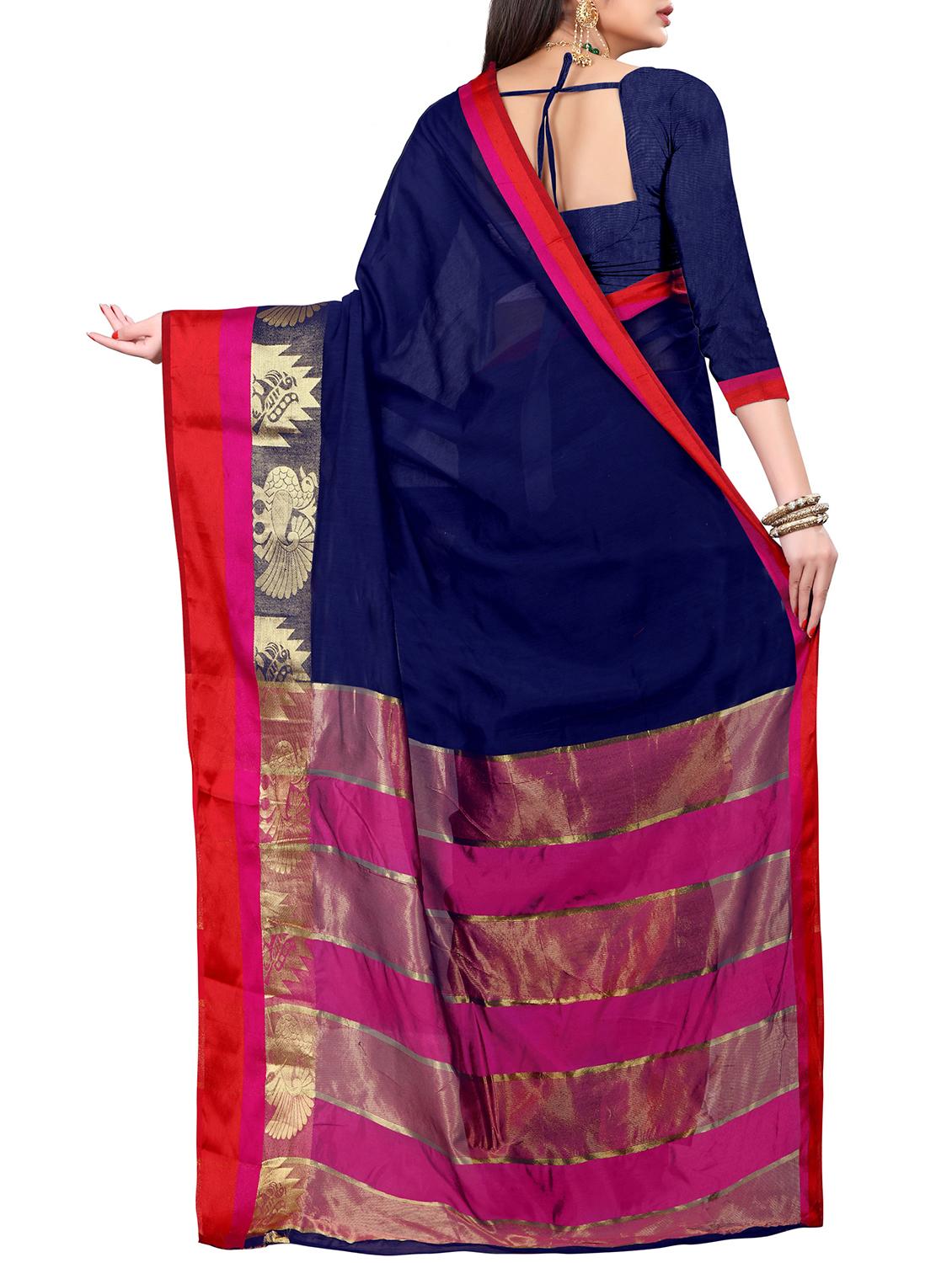 self design saree with blouse - 15871651 - Standard Image - 1
