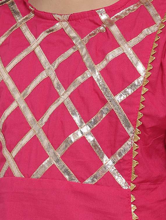 pink cotton suit set - 15873089 - Standard Image - 4
