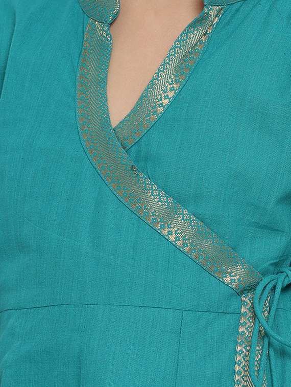 green kurta palazzo set - 15873094 - Standard Image - 4