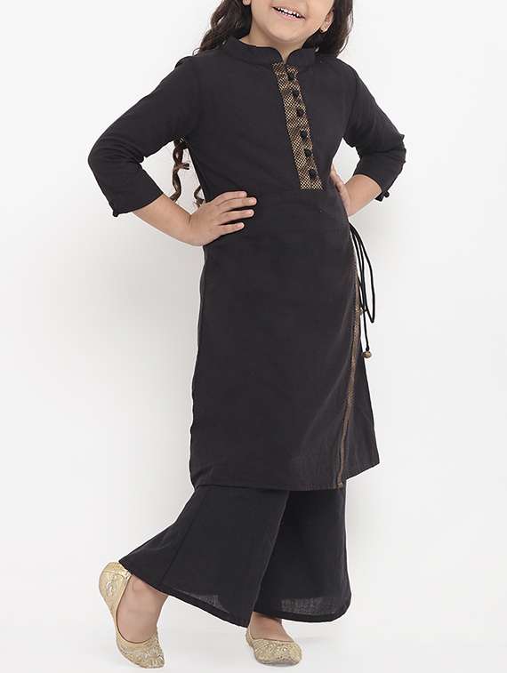 black cotton suit set - 15873097 -  Standard Image - 1