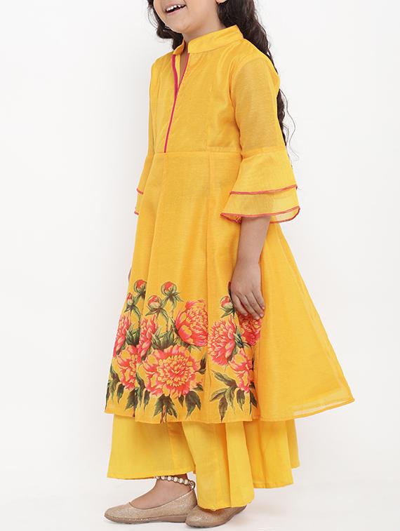 yellow silk blend suit set - 15873098 - Standard Image - 1