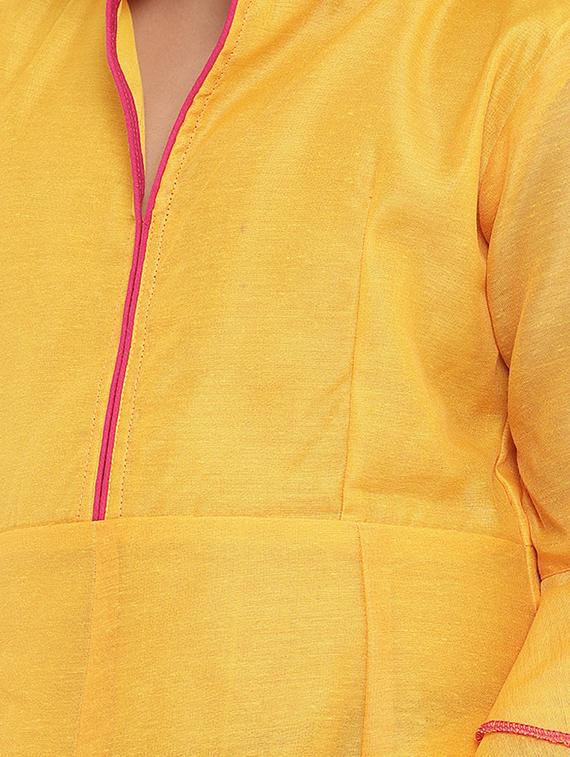yellow silk blend suit set - 15873098 - Standard Image - 4