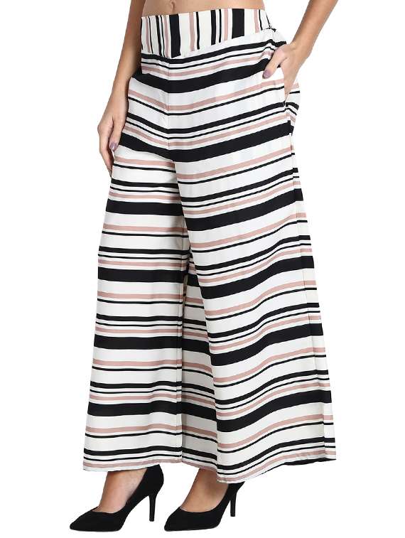 striped flared palazzo - 15874765 -  Standard Image - 1