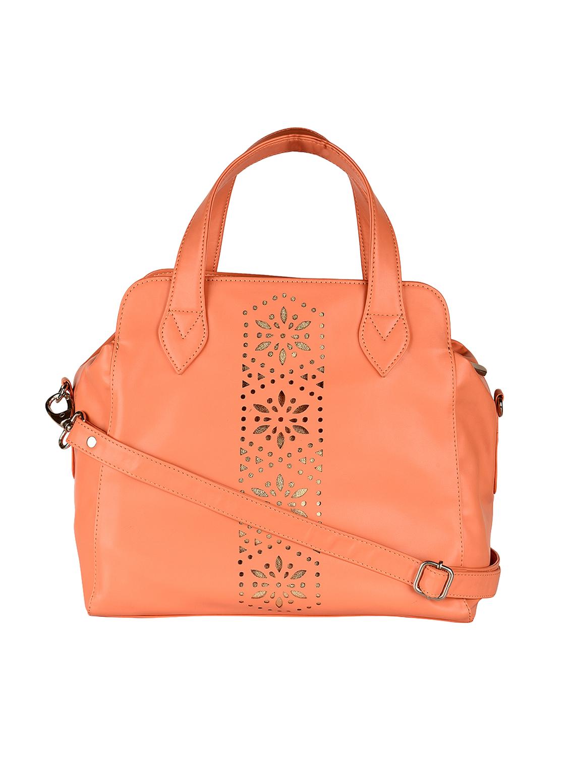 pink leatherette (pu) regular handbag & wallet combo - 15876723 - Standard Image - 1