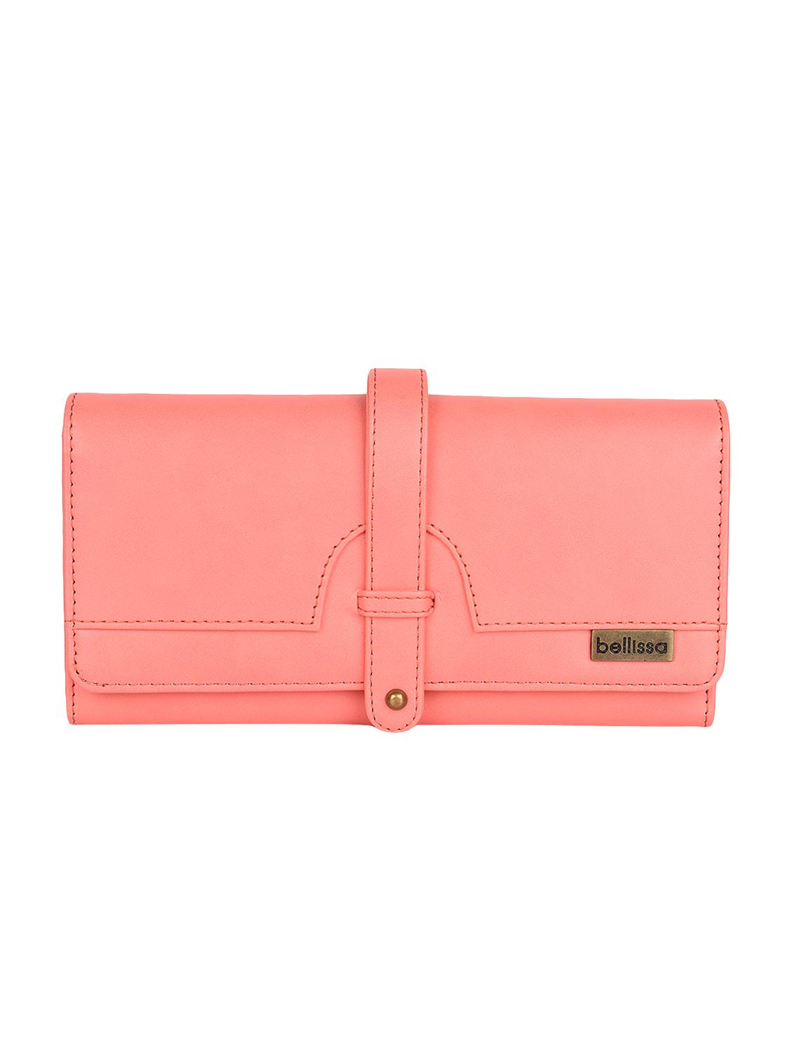 pink leatherette (pu) regular handbag & wallet combo - 15876723 - Standard Image - 4