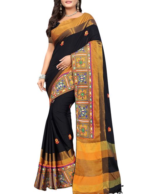 women's embroidered saree with blouse - 15876869 - Standard Image - 0