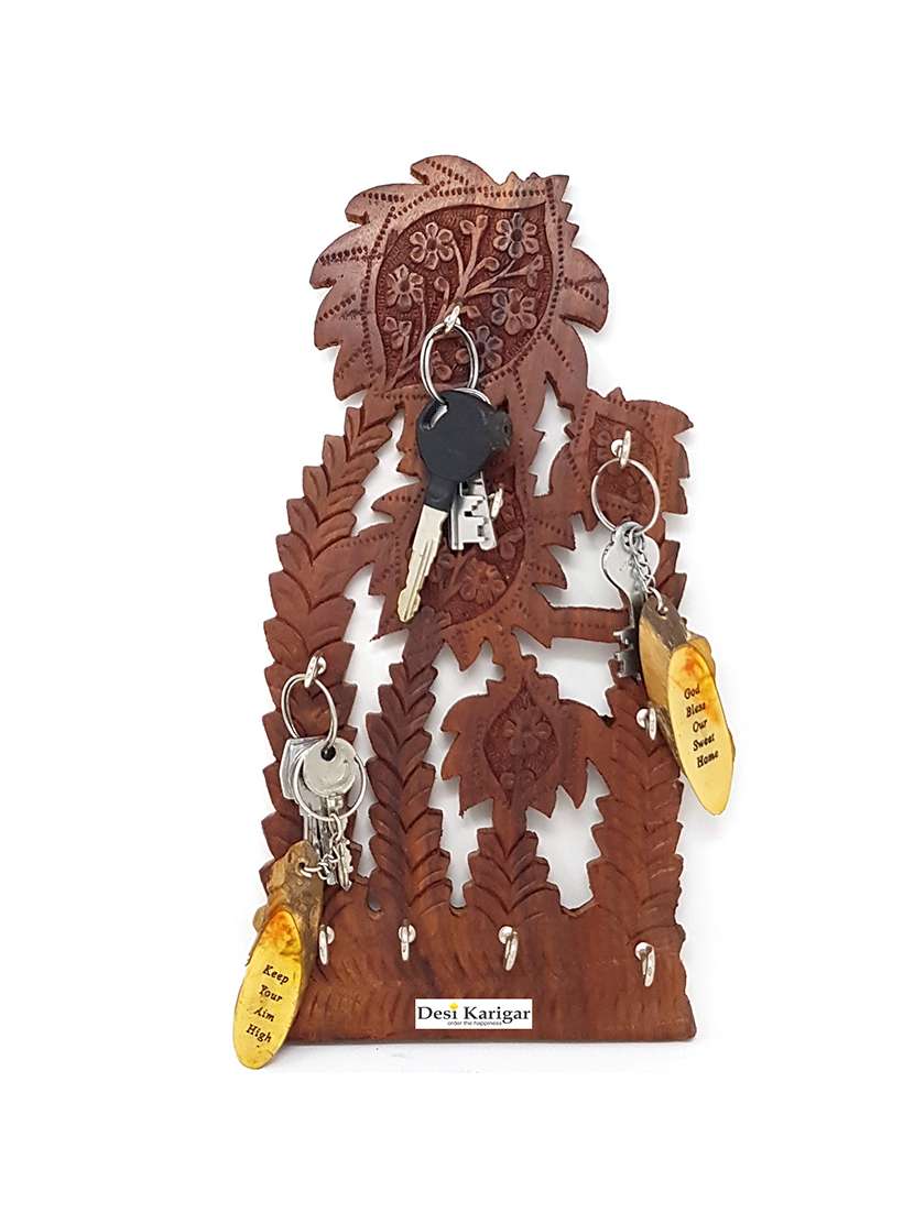 handmade wooden key hanger holder wall d��cor