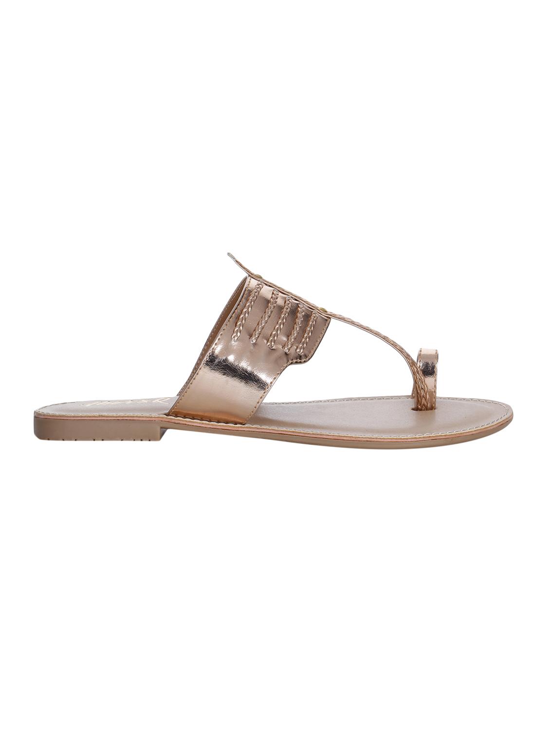gold one toe sandals - 15881090 - Standard Image - 1